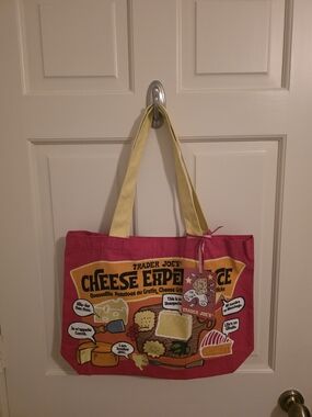 Trader Joe's Pink 'Cheese Experience' Tote Bag